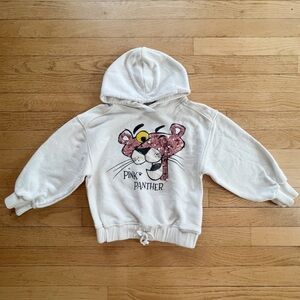 ZARA x PINK PANTHER VGUC Sequin Hoodie Sweatshirt